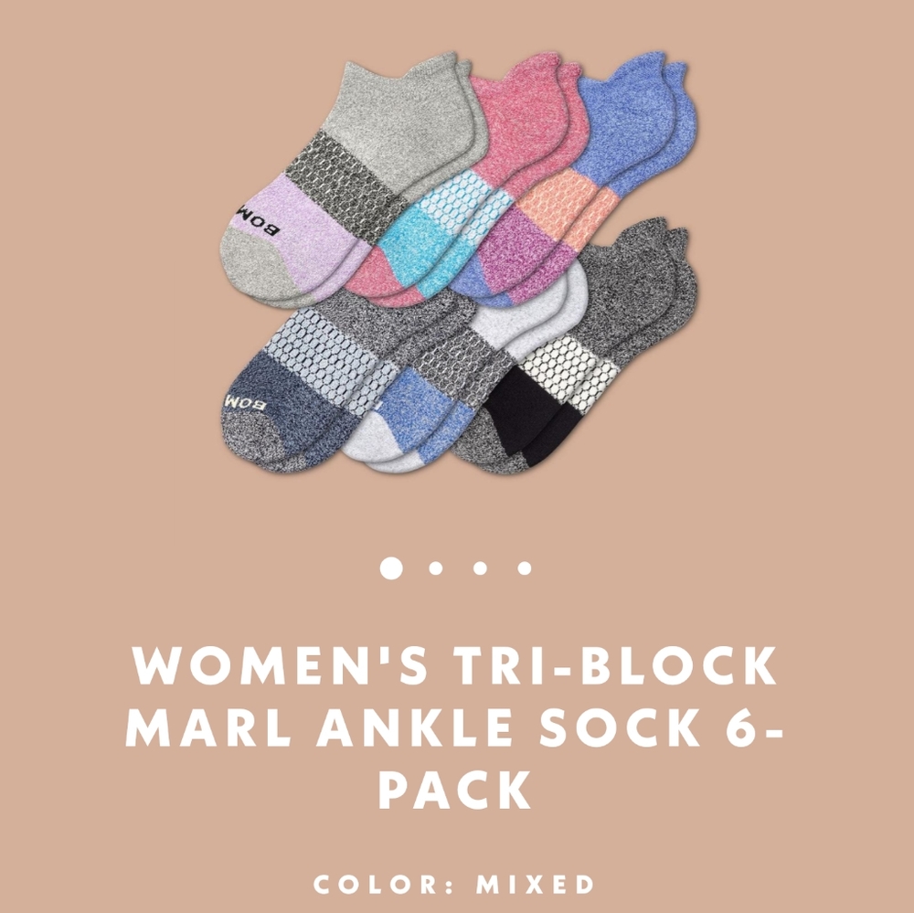 Bombas 6 pack Women's Ankle Small
